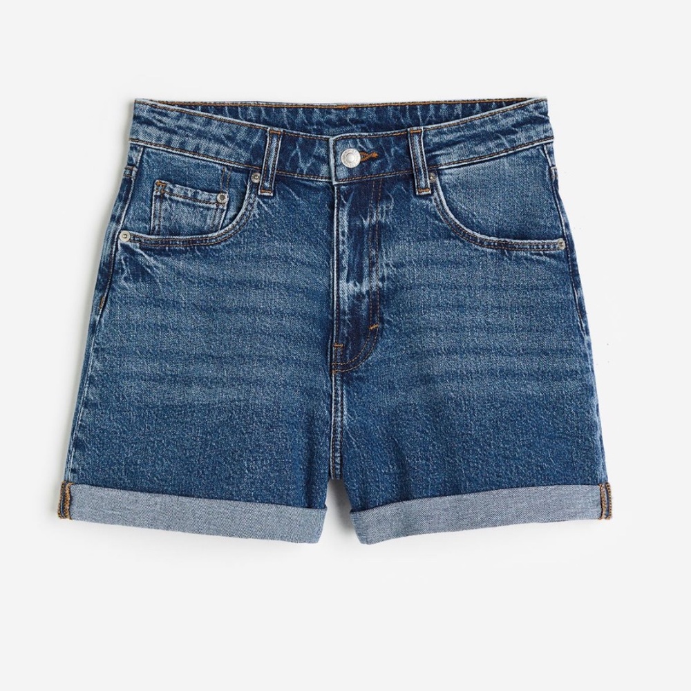 H&M mom ultra high denim shorts